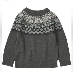 Fub Sweater Size 3 Grey 100% Wool